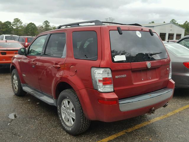 4M2CU81168KJ01223 - 2008 MERCURY MARINER RED photo 3