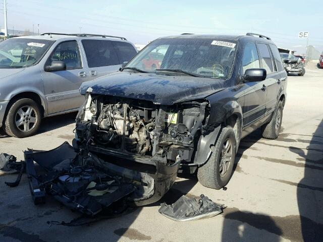 2HKYF18443H547584 - 2003 HONDA PILOT EX BLACK photo 2