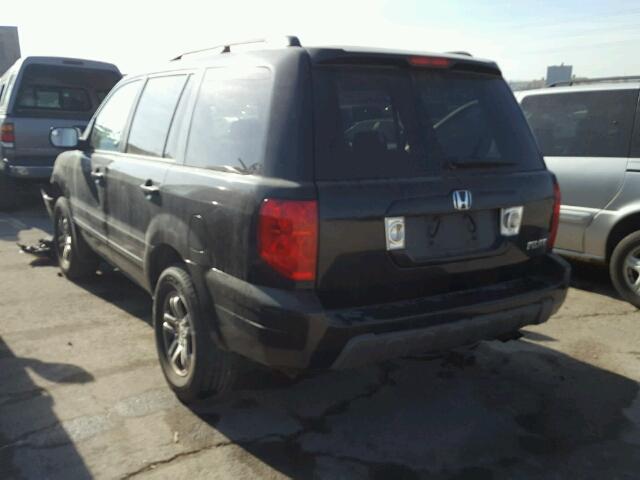 2HKYF18443H547584 - 2003 HONDA PILOT EX BLACK photo 3