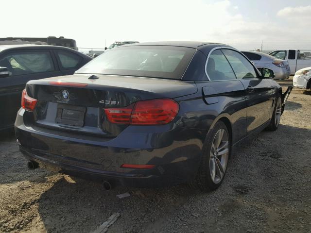 WBA3T3C50FP738486 - 2015 BMW 435 I BLUE photo 4