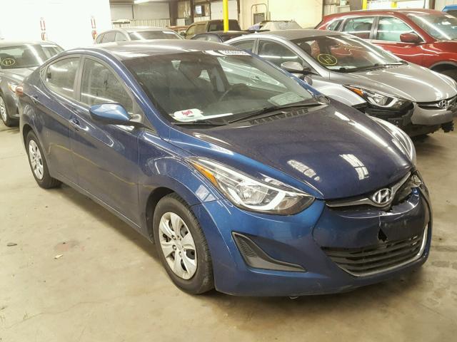 5NPDH4AE1GH700408 - 2016 HYUNDAI ELANTRA SE BLUE photo 1