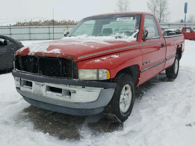 1B7HC16Y7VJ564159 - 1997 DODGE RAM 1500 RED photo 2