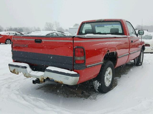 1B7HC16Y7VJ564159 - 1997 DODGE RAM 1500 RED photo 4