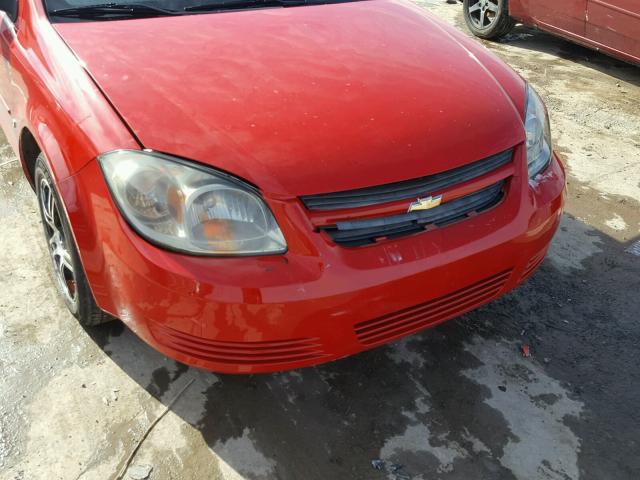 1G1AT18H497205958 - 2009 CHEVROLET COBALT LT RED photo 9