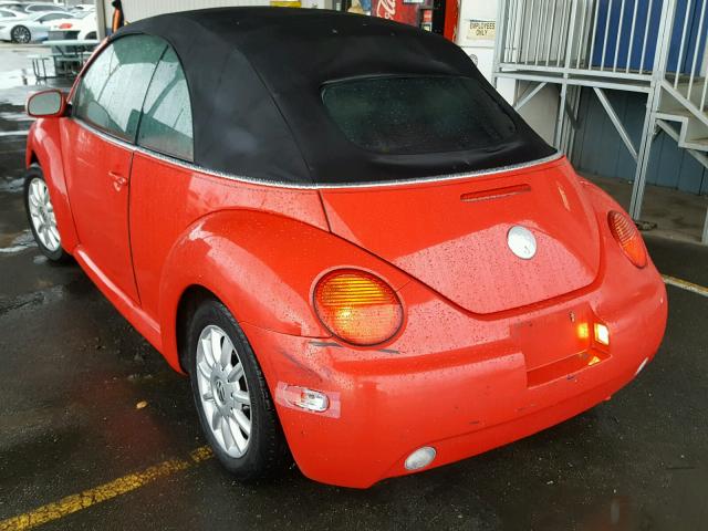 3VWCM31Y04M313475 - 2004 VOLKSWAGEN NEW BEETLE RED photo 3