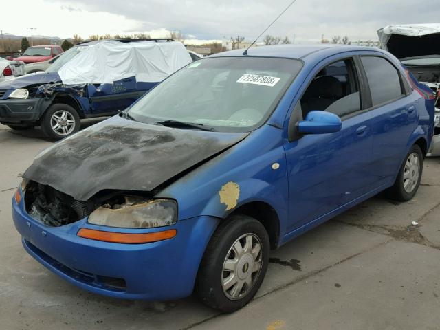 KL1TD52655B364675 - 2005 CHEVROLET AVEO BASE Mavi foto 2