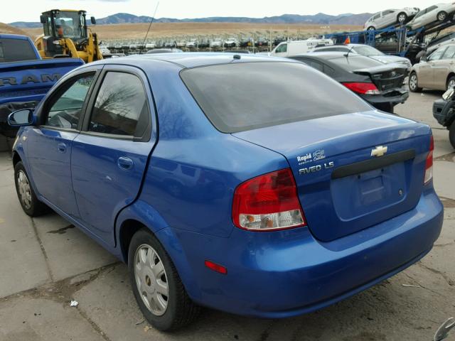 KL1TD52655B364675 - 2005 CHEVROLET AVEO BASE Mavi foto 3