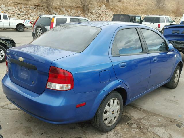 KL1TD52655B364675 - 2005 CHEVROLET AVEO BASE Mavi foto 4