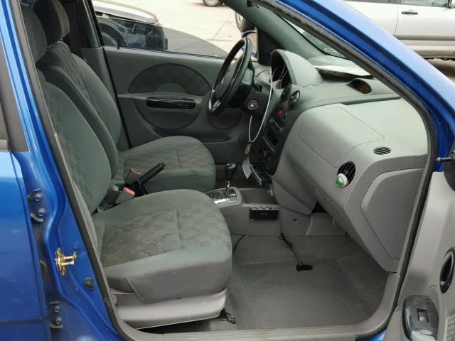 KL1TD52655B364675 - 2005 CHEVROLET AVEO BASE Mavi foto 5