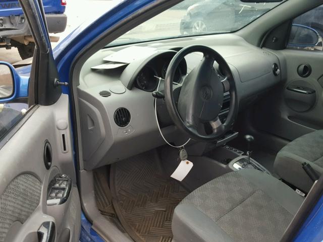 KL1TD52655B364675 - 2005 CHEVROLET AVEO BASE Mavi foto 9