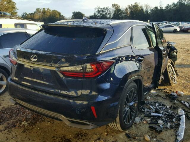 2T2BGMCA2HC013815 - 2017 LEXUS RX 450H BLUE photo 4