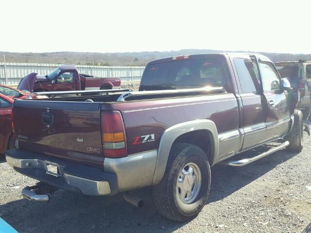 1GTEK19T0YE378059 - 2000 GMC NEW SIERRA BURGUNDY photo 4