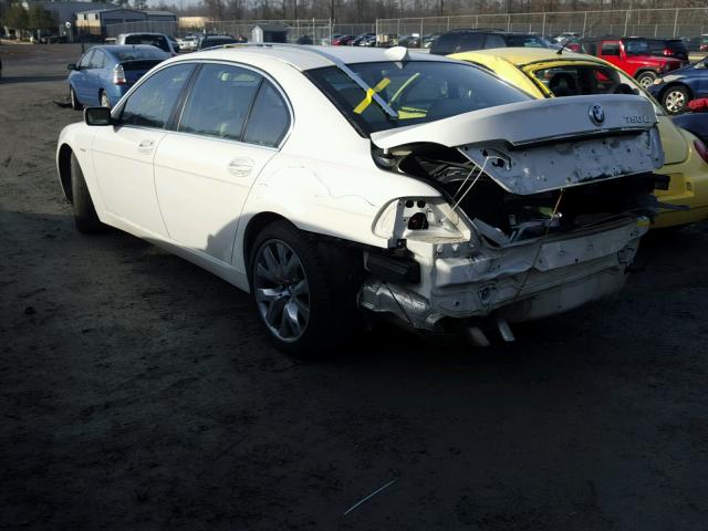 WBAHN83577DT65334 - 2007 BMW 750 WHITE photo 3