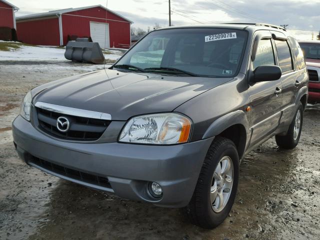 4F2YU08182KM26255 - 2002 MAZDA TRIBUTE LX GRAY photo 2