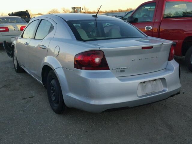 1B3BD4FB2BN558212 - 2011 DODGE AVENGER EX SILVER photo 3