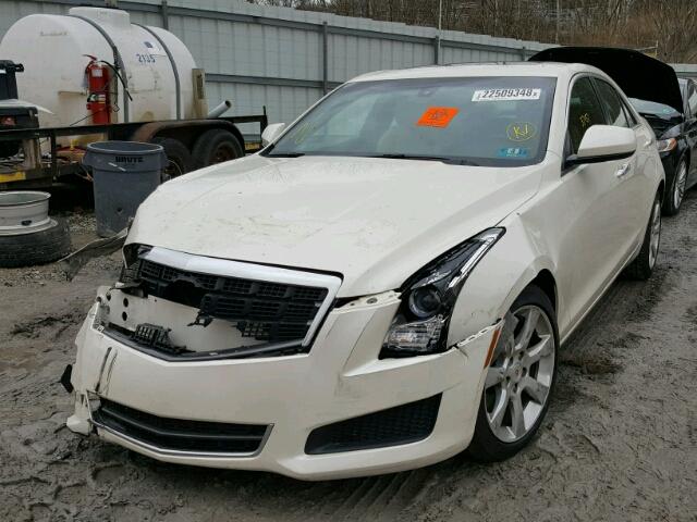 1G6AA5RA9D0114050 - 2013 CADILLAC ATS WHITE photo 2