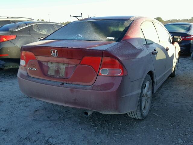 1HGFA15848L019996 - 2008 HONDA CIVIC EX BURGUNDY photo 4