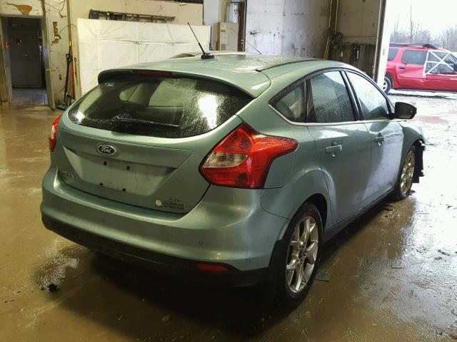 1FAHP3M25CL173663 - 2012 FORD FOCUS SEL TEAL photo 4