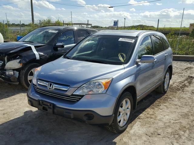 JHLRE48719C017681 - 2009 HONDA CR-V EXL BLUE photo 2