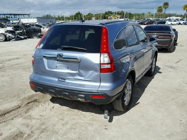 JHLRE48719C017681 - 2009 HONDA CR-V EXL BLUE photo 4