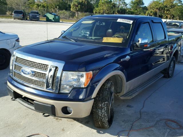 1FTPW14V99KC52551 - 2009 FORD F150 SUPER BLUE photo 2