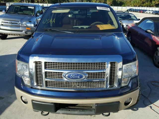 1FTPW14V99KC52551 - 2009 FORD F150 SUPER BLUE photo 9