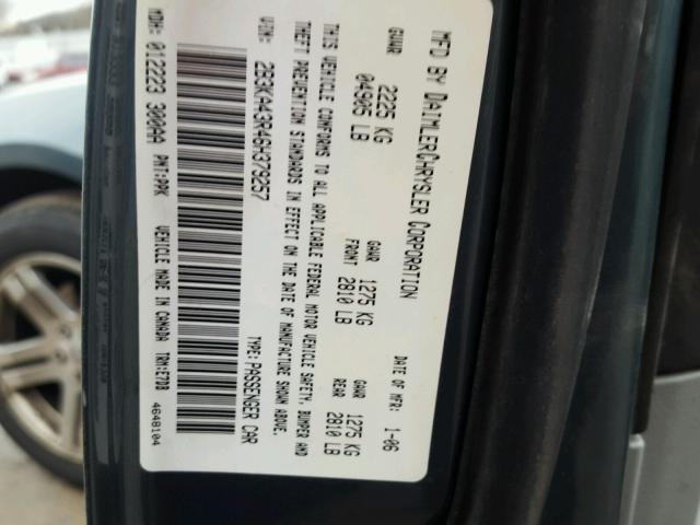 2B3KA43R46H379257 - 2006 DODGE CHARGER SE GREEN photo 10