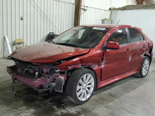 JA32X8HW8BU012614 - 2011 MITSUBISHI LANCER GTS RED photo 2