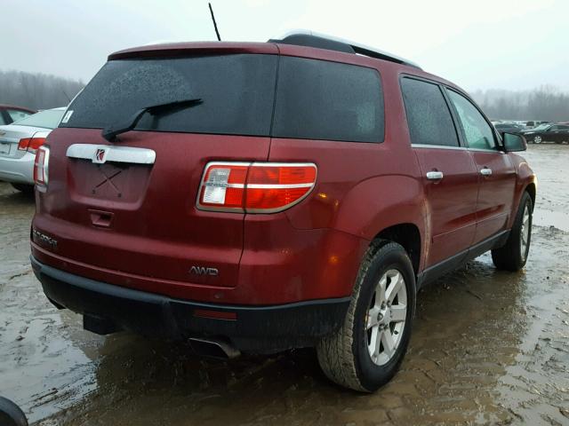 5GZEV23778J303048 - 2008 SATURN OUTLOOK XR წითელი ფოტო 4