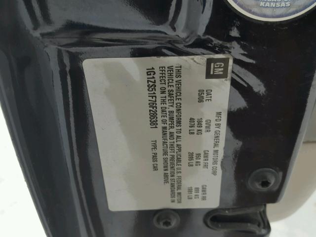 1G1ZS51F76F286381 - 2006 CHEVROLET MALIBU LS BLUE photo 10