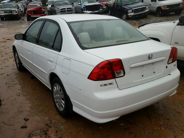 2HGES16535H534221 - 2005 HONDA CIVIC LX WHITE photo 3