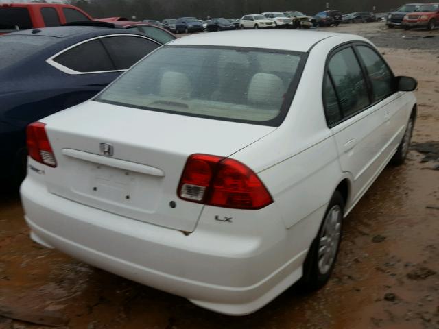 2HGES16535H534221 - 2005 HONDA CIVIC LX WHITE photo 4