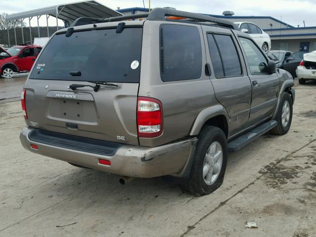 JN8DR09X82W667118 - 2002 NISSAN PATHFINDER GRAY photo 4