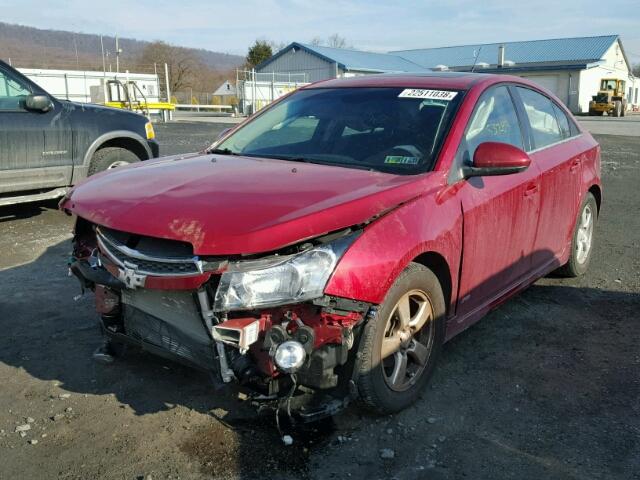 1G1PF5SC8C7389878 - 2012 CHEVROLET CRUZE LT MAROON photo 2