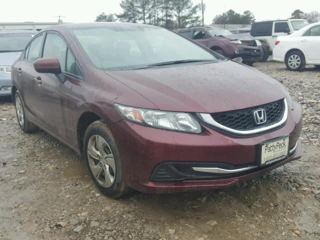 19XFB2F57FE292281 - 2015 HONDA CIVIC LX MAROON photo 1