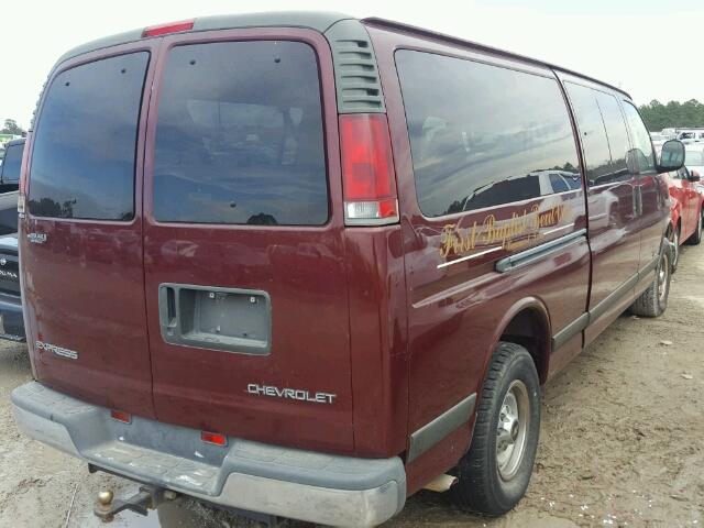 1GAHG39R9X1142507 - 1999 CHEVROLET EXPRESS G3 MAROON photo 4