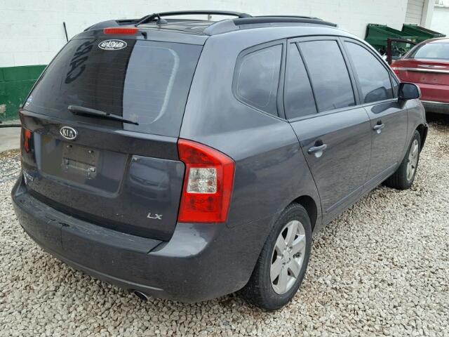 KNAFG525377120465 - 2007 KIA RONDO BASE GRAY photo 4