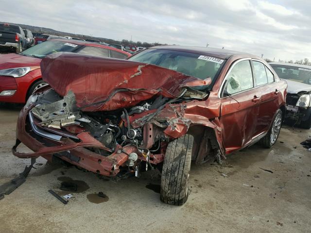 1FAHP2F86EG179253 - 2014 FORD TAURUS LIM RED photo 2