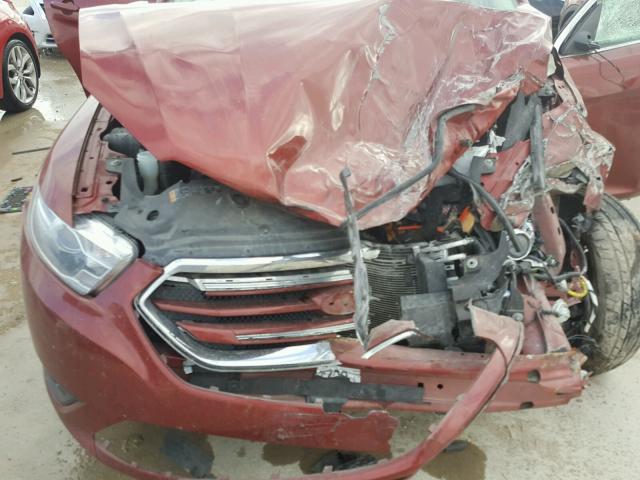 1FAHP2F86EG179253 - 2014 FORD TAURUS LIM RED photo 7