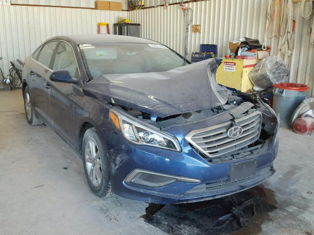 5NPE24AF3GH321361 - 2016 HYUNDAI SONATA SE BLUE photo 1