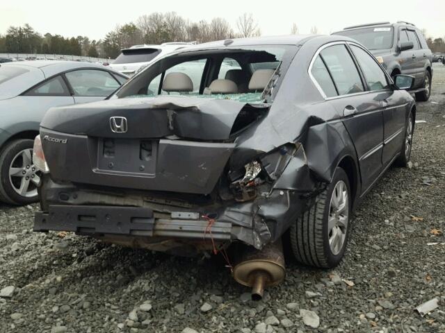 1HGCP26888A052663 - 2008 HONDA ACCORD EXL GRAY photo 4