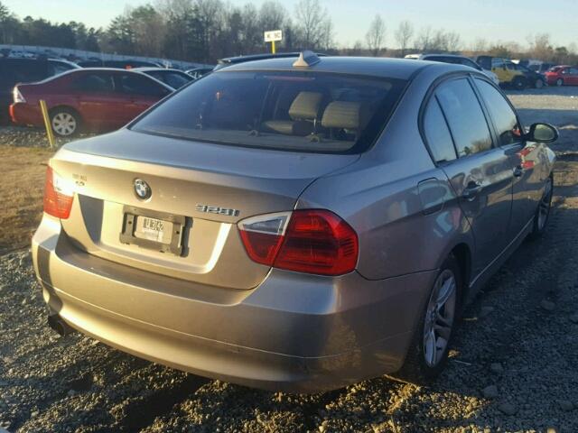 WBAVA37508NL45837 - 2008 BMW 328 I GRAY photo 4