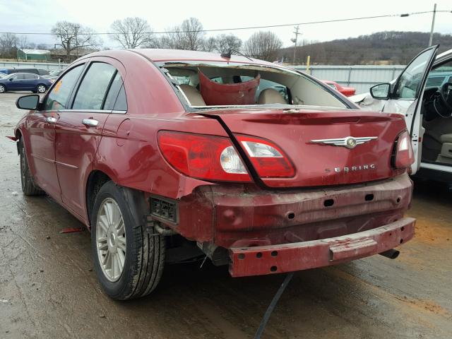 1C3LC66K07N548890 - 2007 CHRYSLER SEBRING LI RED photo 3