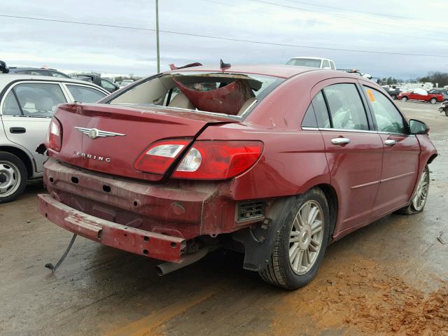 1C3LC66K07N548890 - 2007 CHRYSLER SEBRING LI RED photo 4