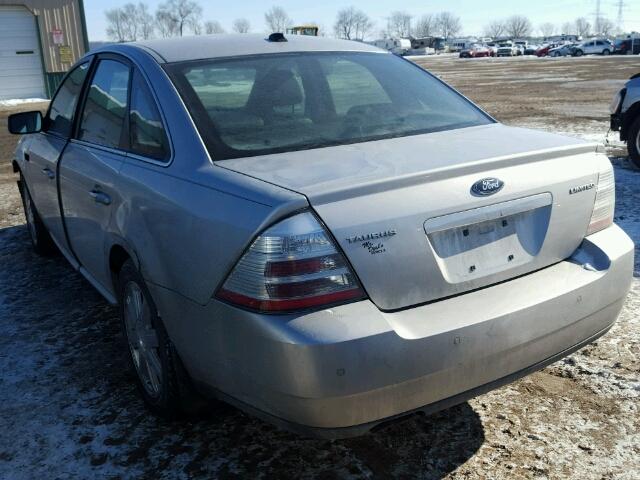 1FAHP25W08G175929 - 2008 FORD TAURUS LIM SILVER photo 3