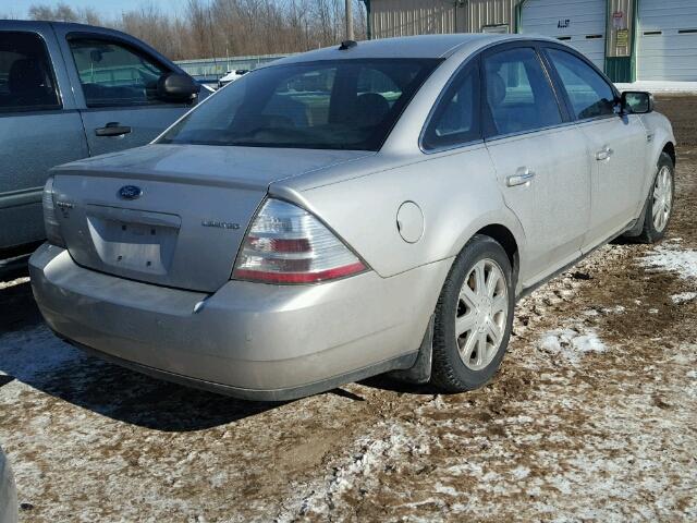 1FAHP25W08G175929 - 2008 FORD TAURUS LIM SILVER photo 4