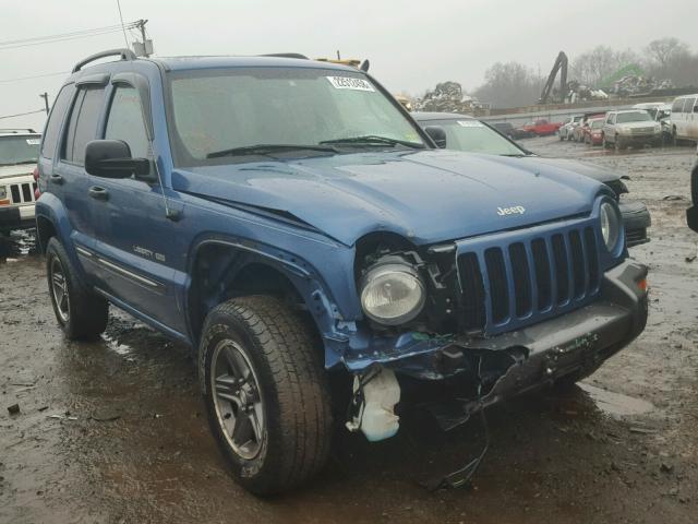 1J4GL48K24W171414 - 2004 JEEP LIBERTY SP BLUE photo 1