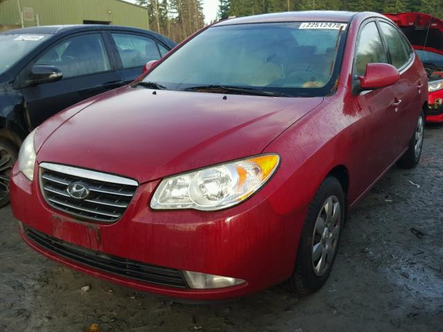 KMHDU46DX7U049051 - 2007 HYUNDAI ELANTRA GL RED photo 2