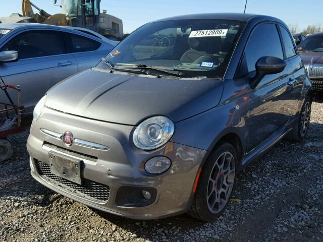 3C3CFFBR9CT102399 - 2012 FIAT 500 SPORT GRAY photo 2