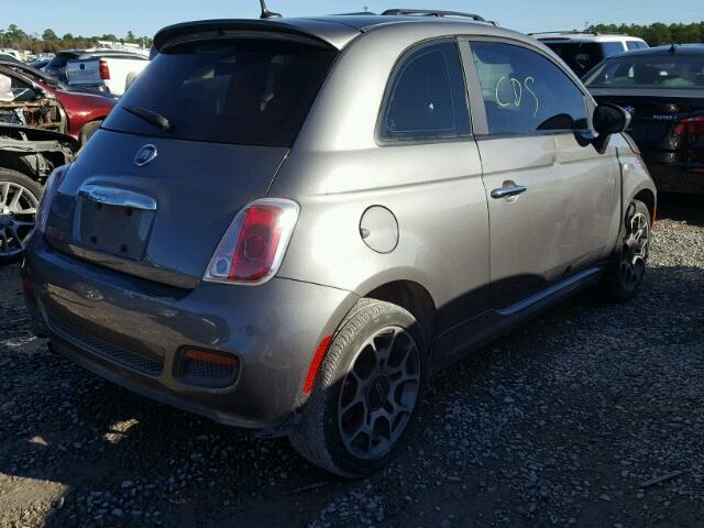 3C3CFFBR9CT102399 - 2012 FIAT 500 SPORT GRAY photo 4